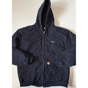 CARHARTT - Men's Blue Heavy Canvas Work Jacket - Logo & Name - Size‎ 3XL*
